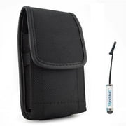 Lenovo PHAB2, PHAB2 Plus Heavy Duty Canvas Case with Clip Closure and Metal Clip on the back. Also has canvas belt loop underneath the clip. MV014 + MYNETDEALS Stylus