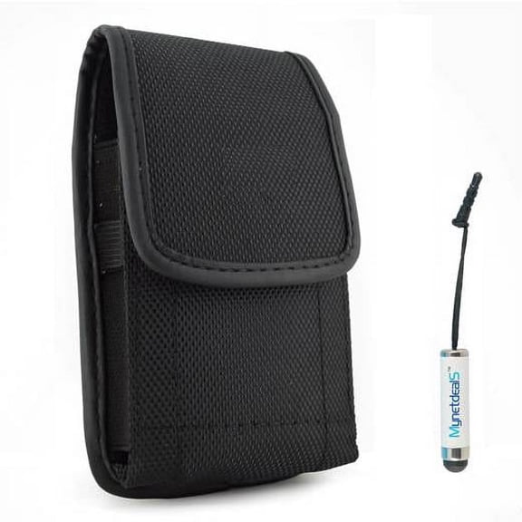 Lenovo PHAB2 Pro Heavy Duty Canvas Case with Clip Closure and Metal Clip on the back. Also has canvas belt loop underneath the clip. (MV014) + MYNETDEALS Stylus
