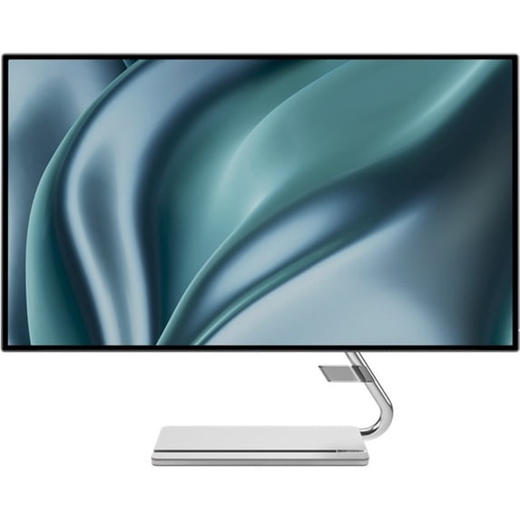 Lenovo Q27h-20 27" Class Webcam WQHD LCD Monitor, 16:9, Cloud Gray