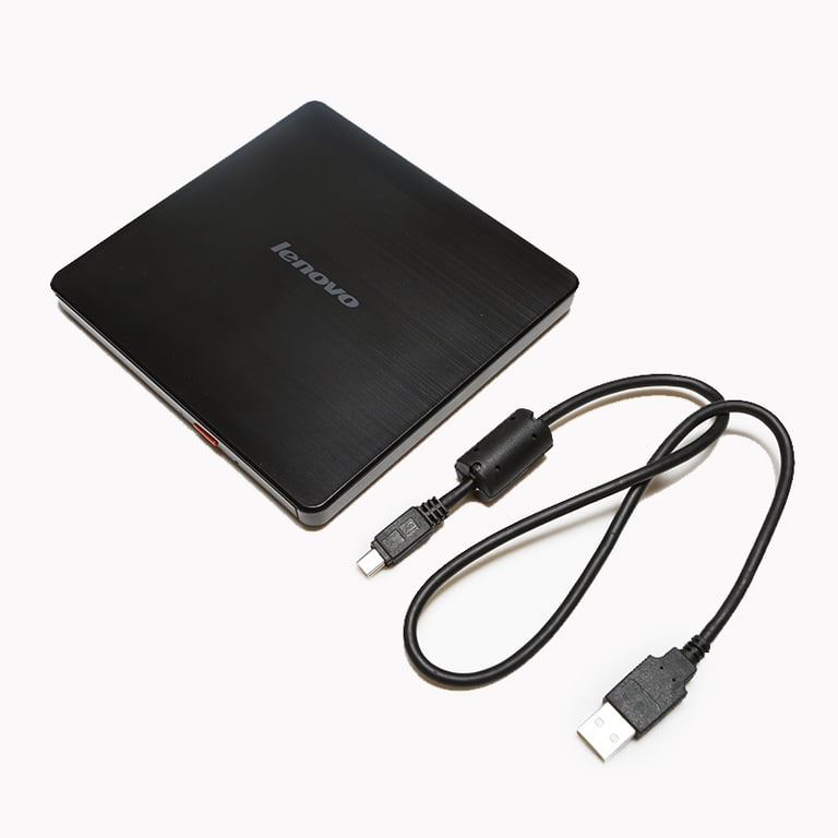 Lenovo Ultra-Slim USB External DVD Burner DB65, CD/DVD Writer