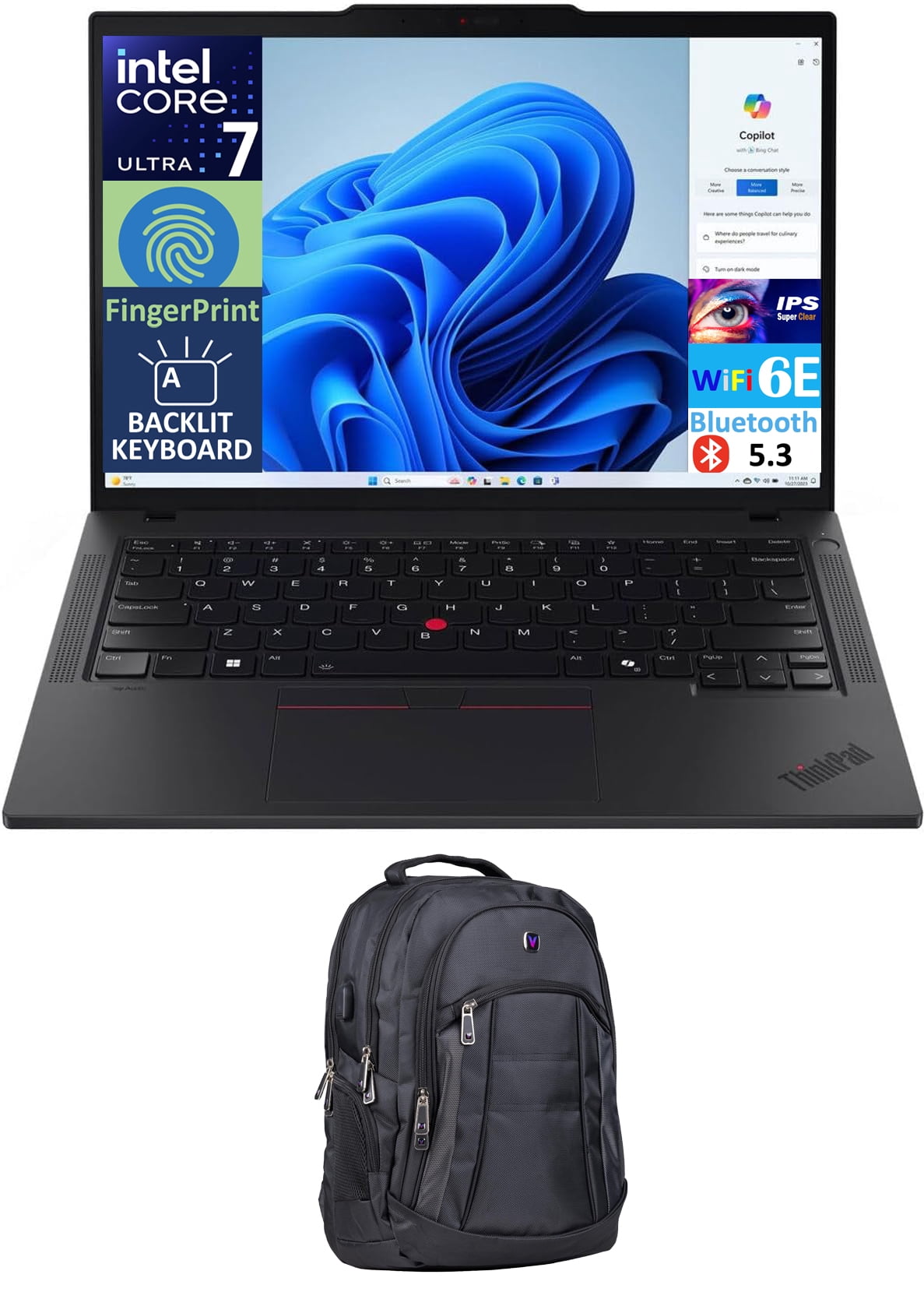 Lenovo T14 Gen 5 AI Powered Laptop 14.0in IPS WUXG
