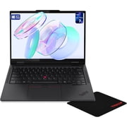 Lenovo T14s 2-in-1 Laptop, Intel Ultra 7-265U, 32 GB LPDDR5x RAM, 512 GB PCIe SSD, 14" WUXGA1920x1200 Touchscreen, Integrated Intel Graphics, Backlit Keyboard, W11 Pro, Eclipse Black+Traix Mousepad