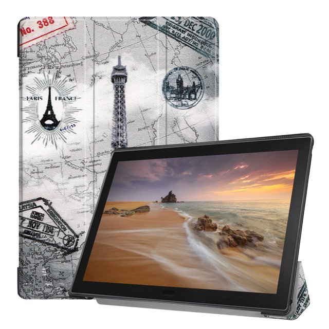 Lenovo Tab E10 Case, EpicGadget Slim Lightweight Smart Case Tri fold