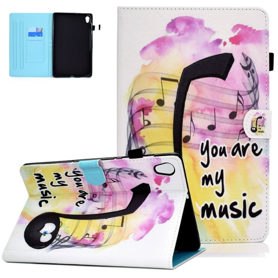 Lenovo Tab M10 HD 2nd Gen TB-X306X TB-X306F 10.1-Inch Case 2020 Released, Allytech PU Leather Slim Shell Folio Flip Smart Cover Auto Sleep Wake Case for Lenovo Tab M10 HD 2nd Gen 2020,Music