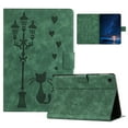 thumbnail image 1 of for Lenovo Tab M10 Plus 3rd Gen 10.6" 2022 Case PU Leather Folio Tablet Cover, Smart Auto Wake/Sleep Flip Stand Case Embossed Pattern Magnetic Clasp Shockproof Protective Case, Green, 1 of 9
