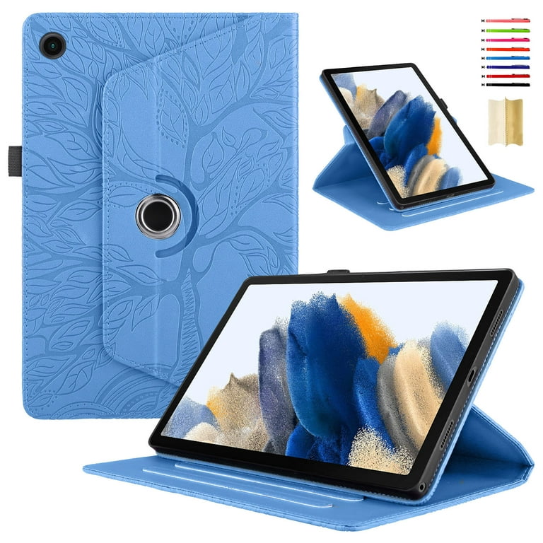 for Lenovo Tab M10 Plus 3rd Gen 10.6 inch (2022) Embossed PU Leather Folio  Flip Case, 360 Degree Rotating Kickstand Smart Case Cover with Stylus Slot  for Lenovo Tab M10 Plus 3rd