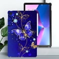 thumbnail image 1 of for Lenovo Tab M10 Plus 3rd Gen 10.6 inch (2022) Floral Pattern Case, Luxury Ultra Slim Flexible Lightweight Anti-Fingerprint Drop Protective Heat Dissipation with Soft TPU Cover, Blue Butterfly, 1 of 5
