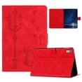 thumbnail image 1 of for Lenovo Tab M9 9.0" 2023 Case PU Leather Folio Tablet Cover, Smart Auto Wake/Sleep Flip Stand Case Embossed Pattern Magnetic Clasp Protective Case for Lenovo Tab M9 9.0" 2023, Red, 1 of 9