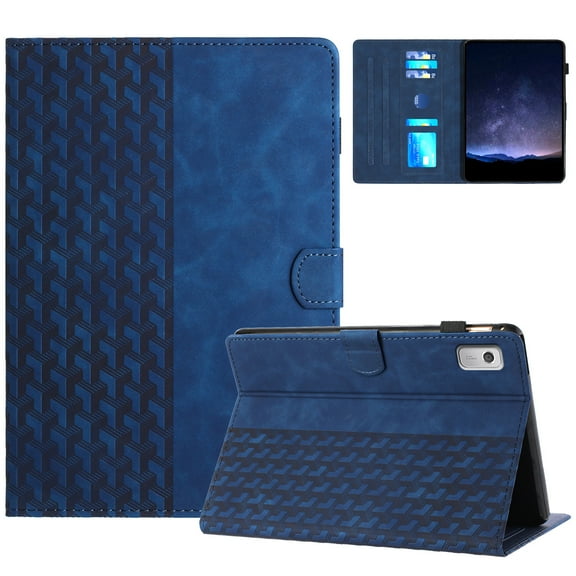 for Lenovo Tab M9 9.0" 2023 Folio Case, Slim PU Leather Case with Smart Auto Wake / Sleep Stand with Pencil Holder and Card Slots Cover for Lenovo Tab M9 9.0" 2023, Blue