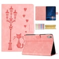 thumbnail image 1 of for Lenovo Tab M9 9.0" 2023 Folio Flip Case, Embossed PU Leather Case with Smart Auto Wake / Sleep & Adjustable Stand (3 Anti-Slip Strips) with Card Slots, Pink, 1 of 5