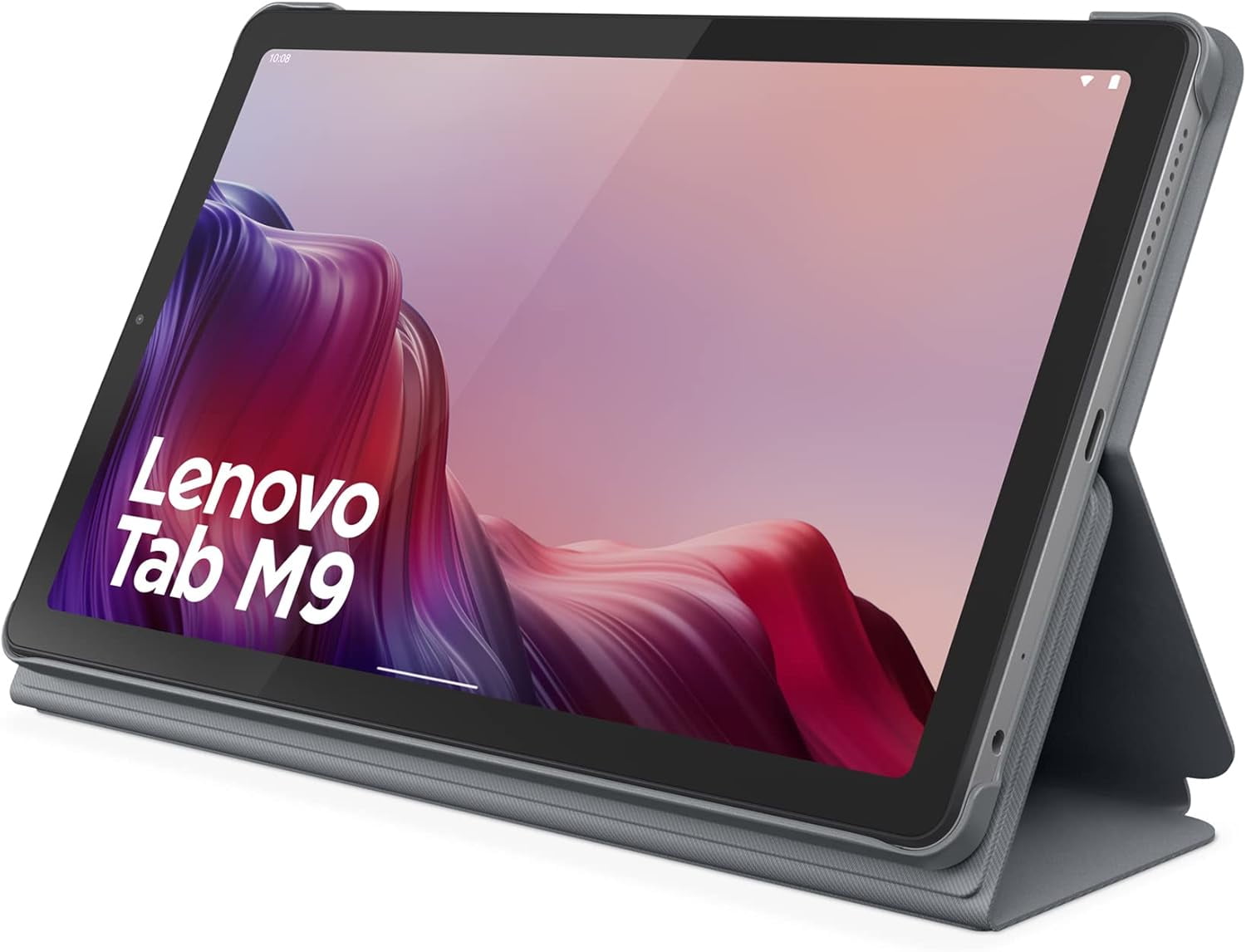Lenovo Tab M9 9" HD Tablet, MTK G80 Octa 8-Core Processor, Android 12 or Later, 3GB RAM 32GB Storage, Front & Rear 8MP Camera, Folio Case Included, Gray