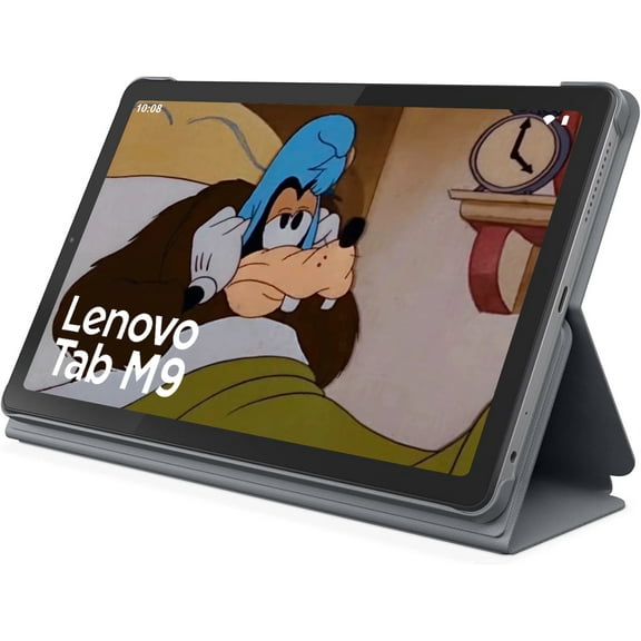 Lenovo Tab M9 9" HD Tablet, MTK G80 Octa 8-Core Processor, Long Battery Life, Android 12 or Later, 3GB RAM 32GB Storage, Dolby Atmos, USB-C, Folio Case Included, Gray