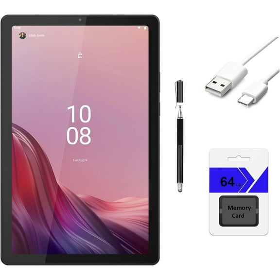 Lenovo Tab M9 9 inch HD Tablet, MediaTek Helio G80 Processor, 3GB RAM, 32GB eMMC + 64GB Memory Card, Android 12, Arctic Grey with Mazepoly Accessories