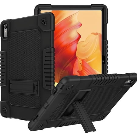 for Lenovo Tab P11 2nd Gen Case 11.5" TB350FU / TB350XU 2023 Hybrid Shockproof Protective Case Hard Shell Built in Kickstand Shoulder Strap for 11.5 inch Lenovo Tab P11 Gen 2 (Black)