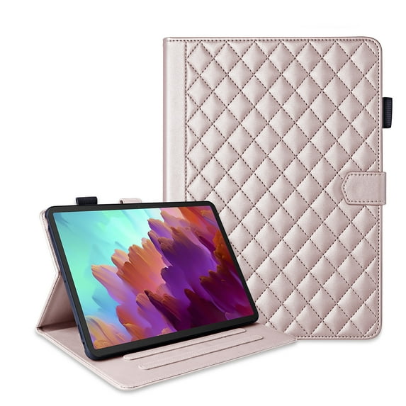 for Lenovo Tab P12 12.7" 2023 Folio Flip Case, Elegant Ultra Slim PU Leather Case with Kickstand Function Pencil Holder and Card Slots for Lenovo Tab P12 12.7" 2023, Rosegold