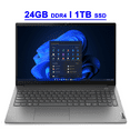 thumbnail image 1 of Lenovo ThinkBook 15 Gen 4 Premium Business Laptop 15.6” FHD Anti-glare AMD Octa-core Ryzen 7 5825U 24GB DDR4 1TB SSD Fingerprint USB-C FHD 1080p Privacy Camera Win11Pro Grey, 1 of 6