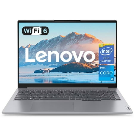 Lenovo ThinkBook 16 Business Laptop, 16" FHD+ Display, Intel Core i5-13420H, 16GB DDR5 RAM, 512GB SSD, HDMI, SD Card Reader, HD 720p with Privacy Shutter, Wi-Fi 6, Windows 11 Pro, Grey
