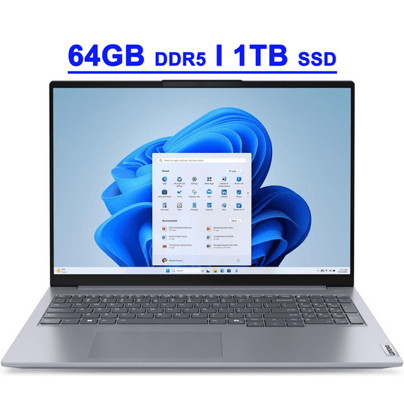 Lenovo ThinkBook 16 G7 Premium Business Laptop 16" FHD+ Anti-glare Touchscreen AMD 8-core Ryzen 7 7735HS 64GB DDR5 1TB SSD Backlit Fingerprint USB-C FHD Privacy Camera Win11Pro
