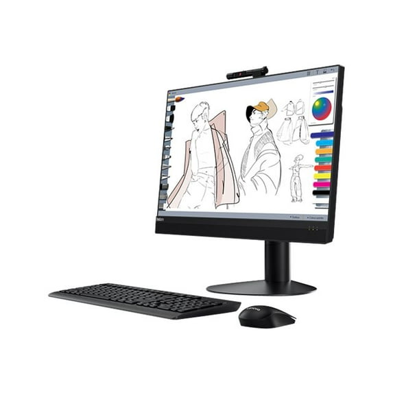 Lenovo ThinkCentre M920z AIO 10S6 - All-in-one with UltraFlex III Stand - Core i7 8700 / up to 4.6 GHz - vPro - RAM 8 GB - SSD 256 GB - TCG Opal Encryption, NVMe - DVD-Writer - UHD Graphics 630 - Gigabit Ethernet - Win 10 Pro 64-bit - monitor: LED 23.8" 1920 x 1080 (Full HD) touchscreen - keyboard: US - business black - Lenovo TopSeller