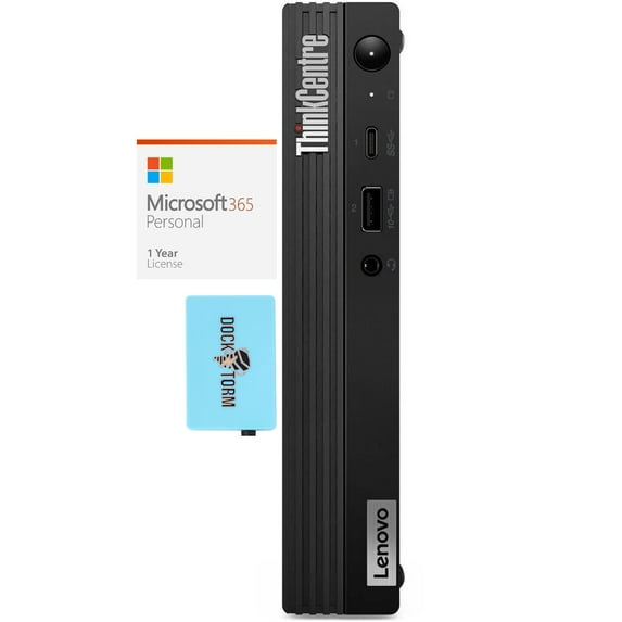 Lenovo ThinkCentre M70q School/Business Mini Desktop (Intel i5-10400T 6-Core, Intel UHD 630, 16GB RAM, 512GB PCIe SSD, Wifi, USB 3.2, HDMI, Win 11 Pro) with Microsoft 365 Personal , Hub