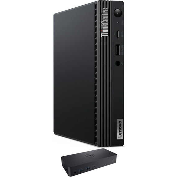 Lenovo ThinkCentre M70q Tiny Home & Business Mini Desktop (Intel i3-10100T 4-Core, Intel UHD 630, 8GB RAM, 1TB PCIe SSD, Wifi, USB 3.2, HDMI, Bluetooth, Display Port, Win 10 Pro) with D6000 Dock