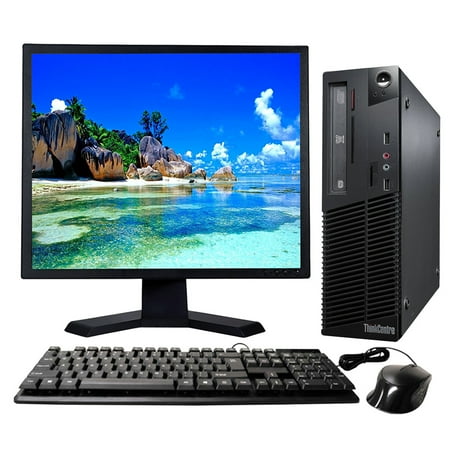 Lenovo ThinkCentre M73 Desktop Computer Intel Core i5-4570 3.20GHz 8GB RAM 512GB SSD Keyboard and Mouse Wi-Fi 19" LCD Monitor Windows 10 Pro PC