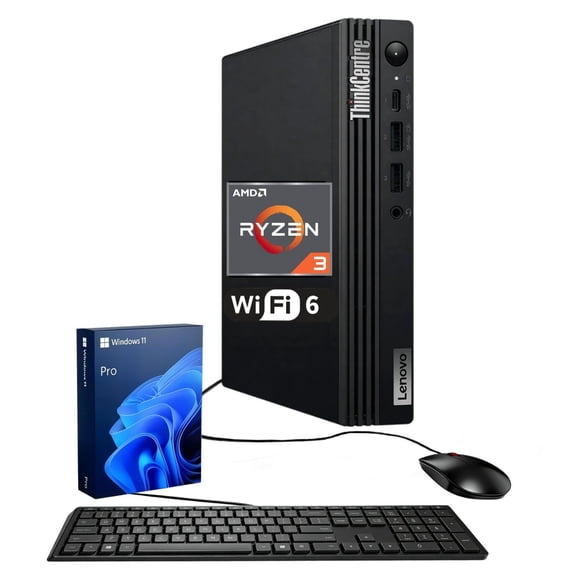 Lenovo ThinkCentre M75q MFF Business Desktop, AMD Ryzen 3 8300GE, 16GB DDR5, 512GB SSD, Windows 11 Pro