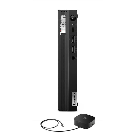 Lenovo ThinkCentre M80q Gen 3 Business Mini Desktop (Intel i5-12500T 6-Core, Intel UHD 770, 32GB DDR5 4800MHz RAM, 2x2TB PCIe SSD RAID 0 (4TB), Win 11 Pro) with G2 Universal Dock