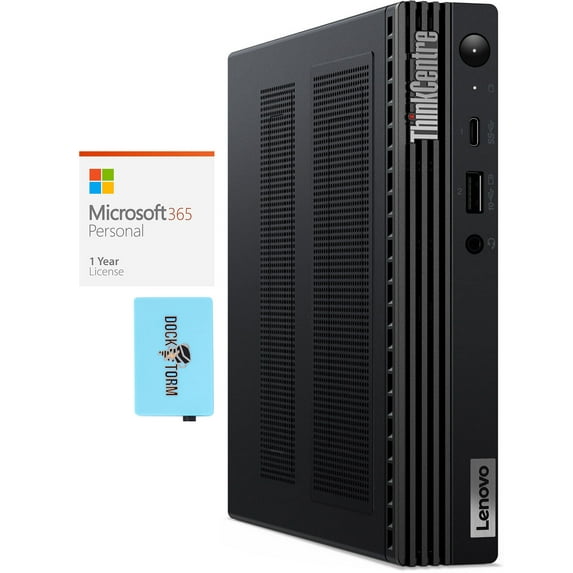 Lenovo ThinkCentre M90q Tiny Home & Business Mini Desktop (Intel i9-10900 10-Core, Intel UHD 630, 64GB RAM, 2TB PCIe SSD + 2TB HDD (2.5), Wifi, Win 11 Pro) with Microsoft 365 Personal , Hub