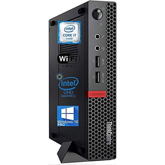 Lenovo ThinkCentre M910Q Tiny Desktop Computer, Intel Core i7-6700T Upto 3.6GHz, 32GB RAM, 512GB NVMe SSD, 4K 3-Monitor Support DisplayPort, HDMI, AC Wi-Fi, Bluetooth - Windows 10 Pro