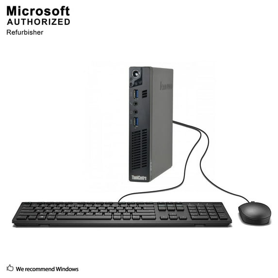 Pre-Owned Lenovo ThinkCentre M92P Tiny Desktop PC Intel Quad Core I5-3470T 2.9Ghz, 16G DDR3, 500G HDD, VGA, DP, WiFi, Bluetooth, Mouse and Keyboard, Windows 10 Pro 64 Bit Used Grade A
