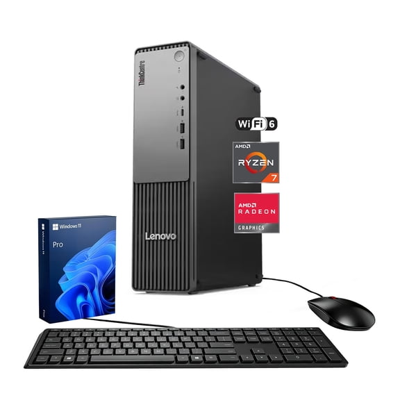 Lenovo ThinkCentre Neo 55s SFF Business Desktop, AMD Ryzen 7 250, 16GB DDR5, 512GB SSD, Windows 11 Pro
