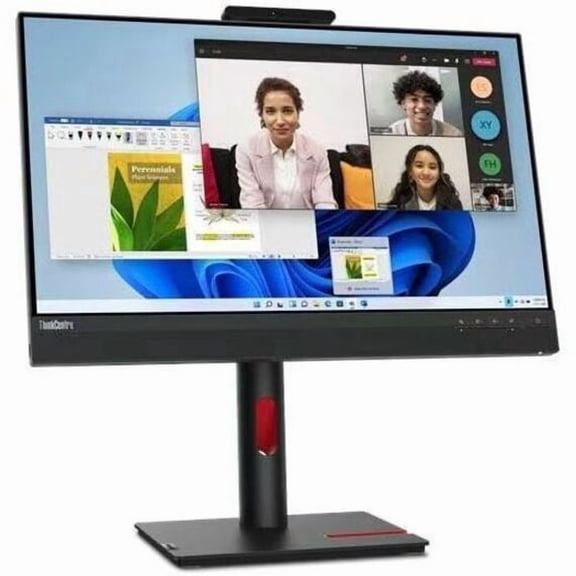 Lenovo ThinkCentre TIO-24 Gen5 24" Class Webcam Full HD LED Monitor, 16:9, Black