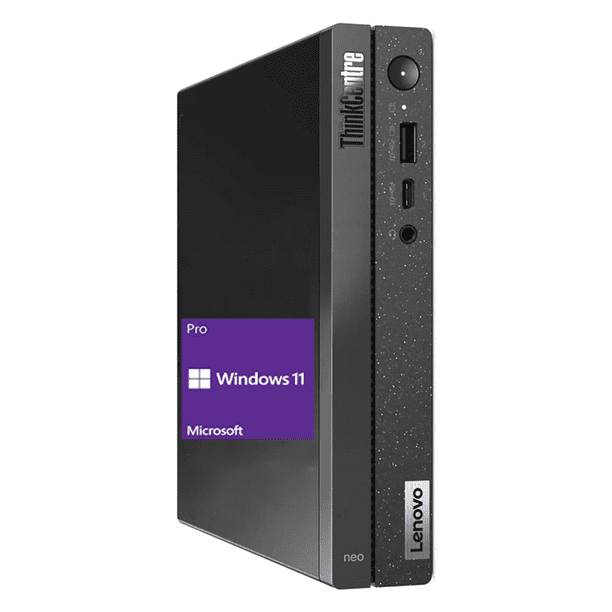 Lenovo ThinkCentre neo 50q Gen 4 Desktop, Intel Celeron 7305 Processor, 16GB RAM, 1TB SSD, HDMI, Wi-Fi 6, Bluetooth, Windows 11 Pro, Black