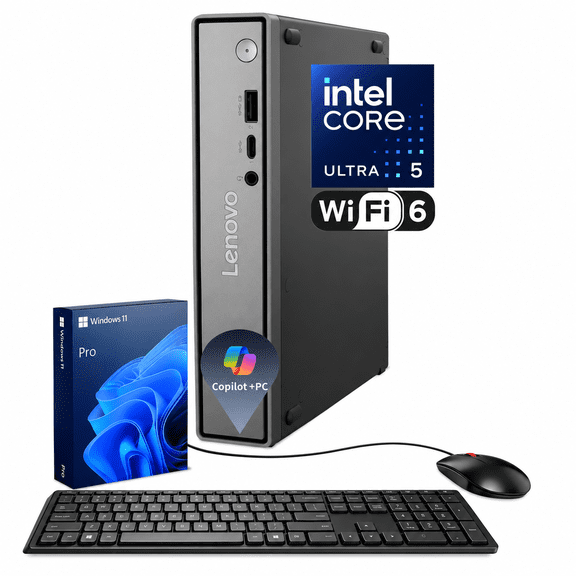 Lenovo ThinkCentre neo 50q MFF Business Desktop, Intel Core Ultra 5 226V, 16GB RAM, 1TB SSD, Windows 11 Pro