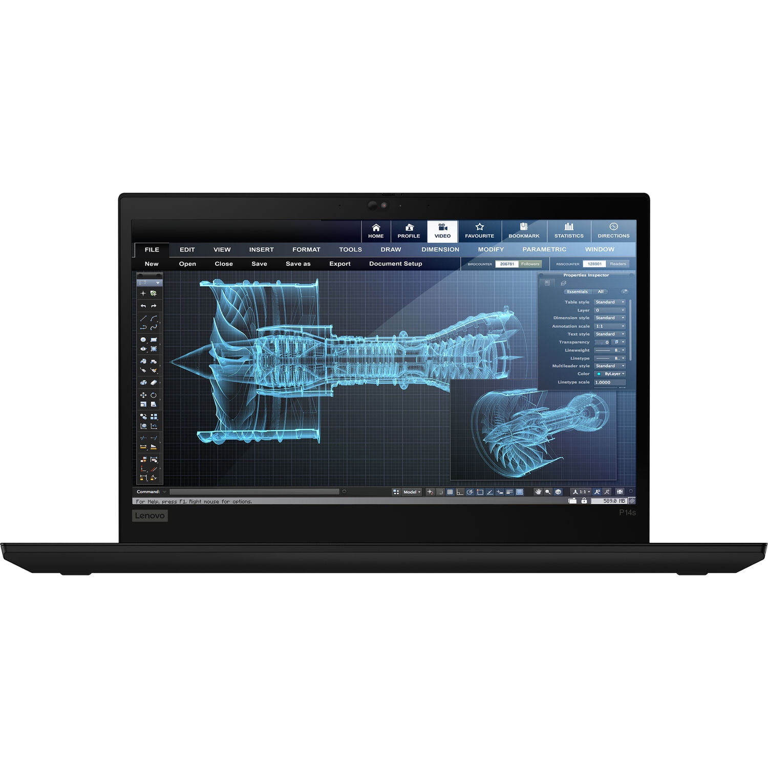 Lenovo ThinkPad 14" 4K UHD PC Laptop, Intel Core i5, 16GB RAM, 512GB SSD, Windows 10 Pro, Black, 20T00028US