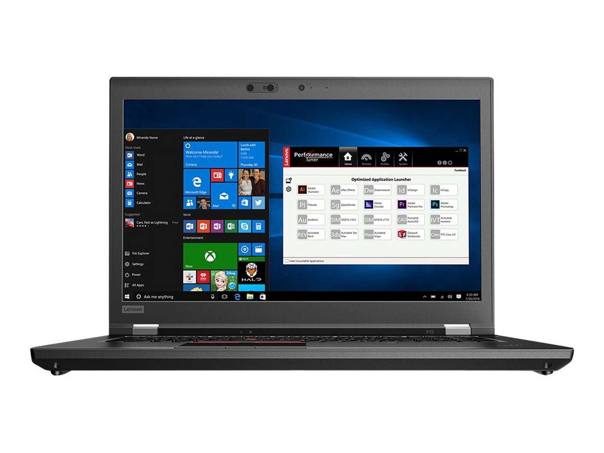 ノートPC ThinkPad P72 Corei7-8850H 17.3 4K P3200 Lenovo ThinkPad P72 20MB - Intel Core i7 - 8850H / up to 4.3 GHz