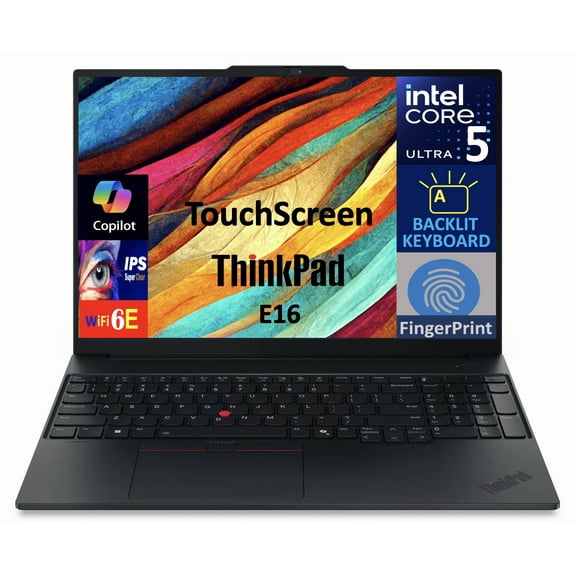 Lenovo ThinkPad E16 Gen 3 Business Laptop 16.0in Touchscreen WUXGA IPS Display 300 nits (Intel Ultra 5-225U 6-Core 2.00GHz, 16GB DDR5, 1TB PCIe SSD, Backlit KB, FP, Win 11 Pro)