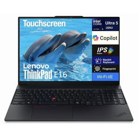 Lenovo ThinkPad E16 Gen 3 AI Business Laptop 16in Touchscreen FHD+ Display (Intel Ultra 5-225U, 32GB DDR5, 4TB PCIe SSD, Backlit Keyboard, Fingerprint, WiFi 6E +BT, RJ-45, 1080p Webcam, Win 11 Pro)