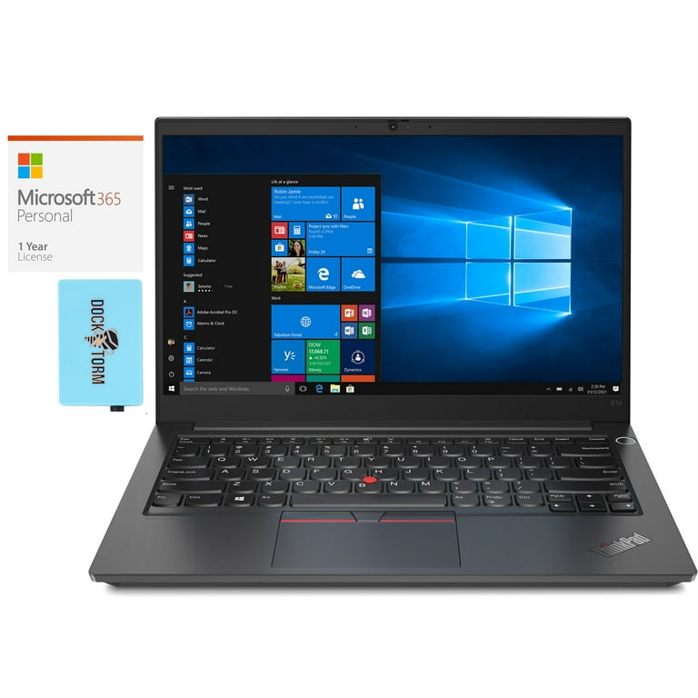 Lenovo ThinkPad E14 Gen 3 Home/Business Laptop (AMD Ryzen 7 5700U 8-Core, 14.0in 60Hz Full HD (1920x1080), AMD Radeon, 16GB RAM, Win 10 Pro) with Lenovo ThinkPad E14 Gen 3 Home/Business Laptop (AMD Ryzen 7 5700U 8-Core, 14.0in 60Hz Full HD (1920x1080), AMD Radeon, 16GB RAM, Win 10 Pro) with