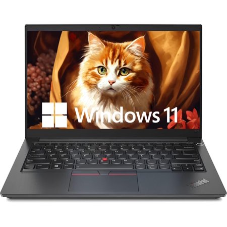 Lenovo ThinkPad E14 Laptop AMD Ryzen 7 5700U(Up to 4.3GHz, 24GB RAM, 512GB SSD, 14" FHD Display, Radeon Graphic, Wi-Fi, Backlit Keyboard, Fingerprint Reader, RJ-45, HDMI, Rapid Charge, Windows 11 Pro