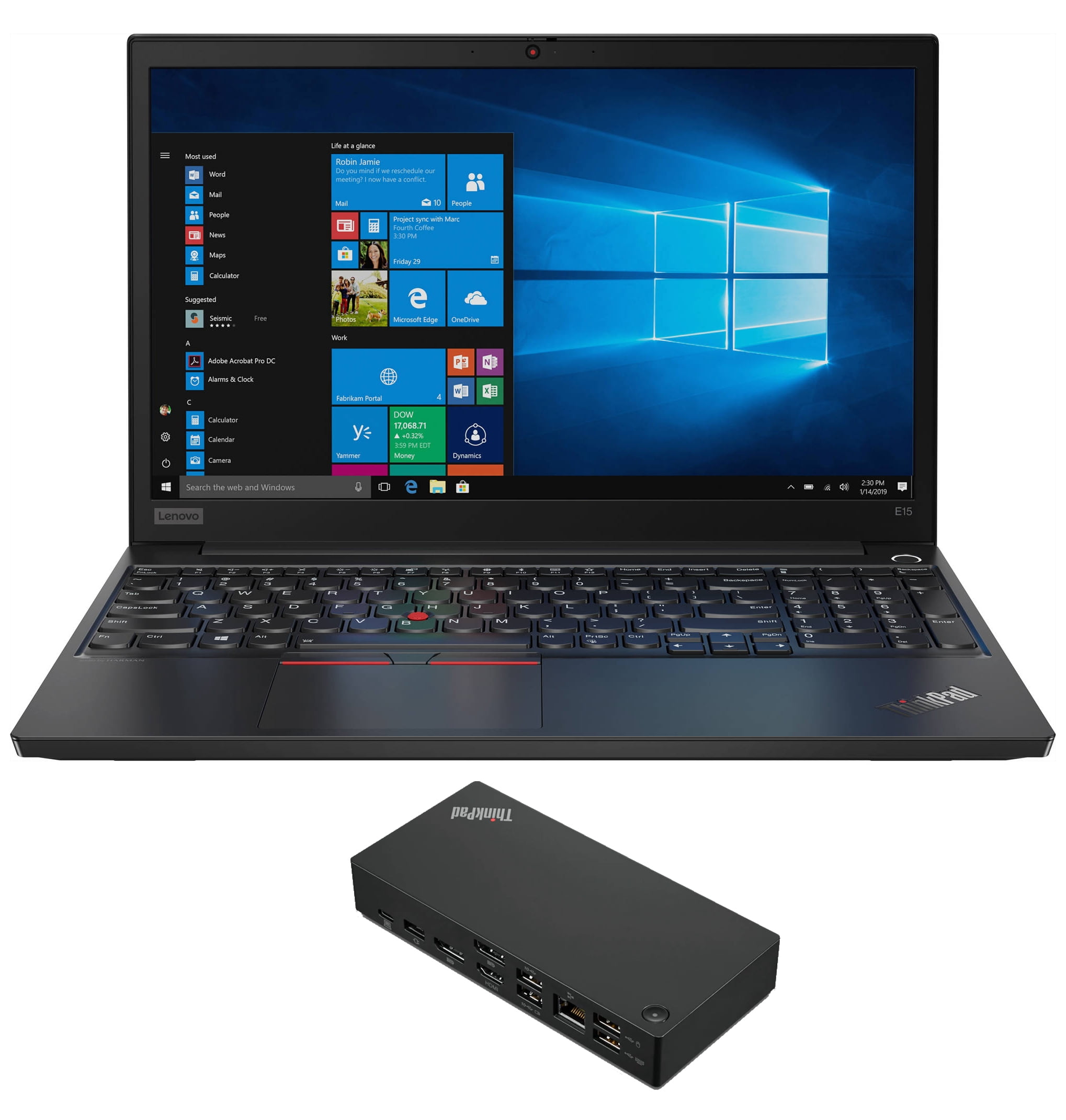 Lenovo ThinkPad E15 Home and Business Laptop (Intel i3-10110U 2 
