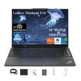 thumbnail image 1 of Lenovo ThinkPad E16 16" WUXGA Business Laptop, AMD Ryzen 5 7530U (Beat i7-1165G7), Up to 4.5GHz, 24GB RAM, 1TB PCIe SSD, Fingerprint, HDMI, RJ-45, Wi-Fi 6, Windows 11 Pro, Black, with 5ave Kit, 1 of 7