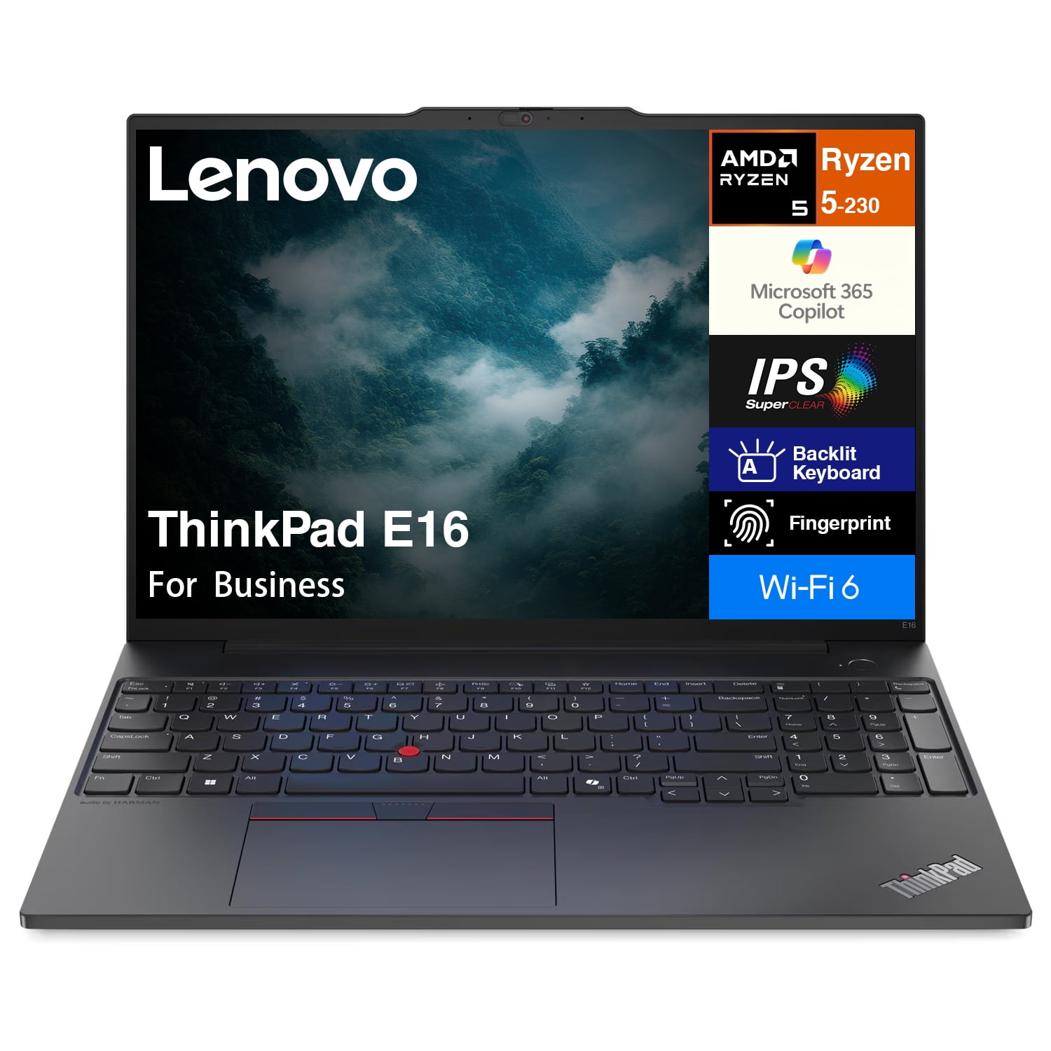 Lenovo ThinkPad E16 Business Laptop 16.0in WUXGA (AMD Ryzen 5 230, 16GB DDR5, 512GB M.2 PCIe SSD, AMD Radeon, Win 11 Pro)