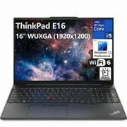 Lenovo ThinkPad E16 Business Laptop Computer, 16 FHD+, 13th Gen Intel 10-Core i5-1335U, 24GB DDR4 RAM, 2TB PCIe SSD, WiFi 6, Bluetooth, Backlit Keyboard, Windows 11 Pro,Graphite Black