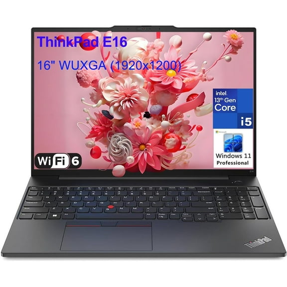Lenovo ThinkPad E16 Business Laptop Computer, Intel Core i5-1335U (Beat i7-1255U), 16GB RAM, 512GB PCIe SSD, 16" FHD+, WiFi 6, Bluetooth , Backlit Keyboard, Windows 11 Pro