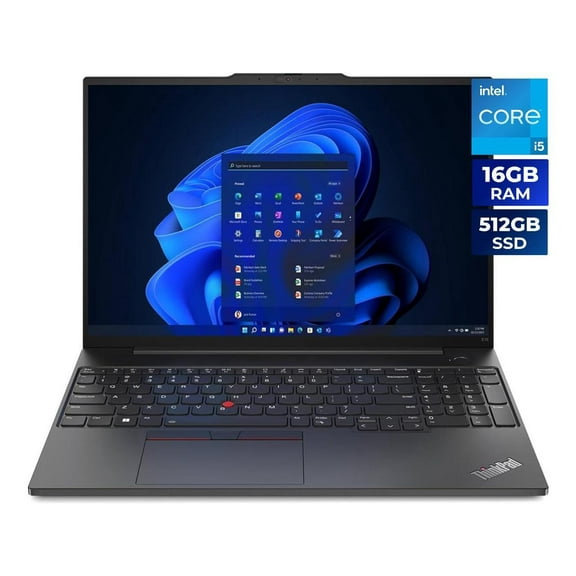 Lenovo ThinkPad E16 Gen 1 16.0" Touch Screen Intel Core i5-1335U 16GB Memory 512 GB SSD Windows 11 Pro 21JN0040US