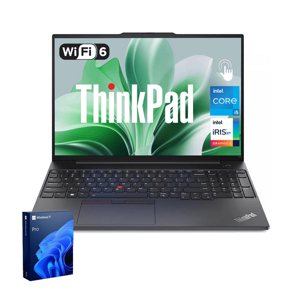 Lenovo ThinkPad E16 Gen 1 Business Laptop, 16" FHD+ Touchscreen, Intel Core i5-1335U, 16GB RAM, 512GB SSD, Wi-Fi 6, Windows 11 Pro