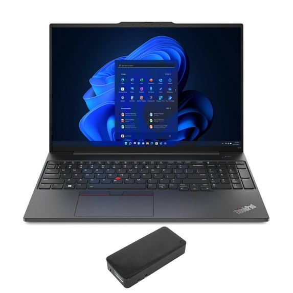Lenovo ThinkPad E16 Gen 1 Home/Business Laptop (Intel i7-1355U 10-Core, 16.0in 60 Hz Wide UXGA (1920x1200), Intel Iris Xe, 24GB RAM, Win 10 Pro) with DV4K Dock