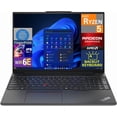 thumbnail image 1 of Lenovo ThinkPad E16 Gen 2 Business Laptop ,16" WUXGA, AMD Ryzen 5 7535U (> Intel i7-1255U), 32GB DDR5 RAM, 2TB SSD, Fingerprint, Backlit, Webcam, Ethernet, Win 11 Pro, Black, 1 of 5